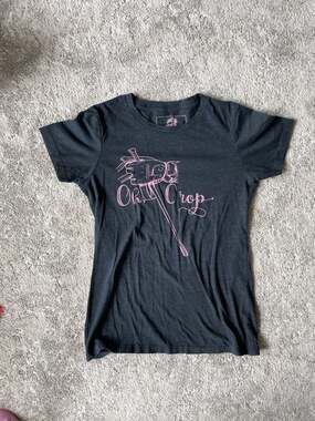 One Horse Threads "Oh Crop" Equestrian Graphic Tee, Size M